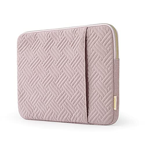 Laptop Sleeve,BAGSMART Laptop Cover Compatible with 13-13.3 inch Notebook,MacBook Air,MacBook Pro 14 Inch,Computer,Water Repellent Protective Case with Pocket,Pink