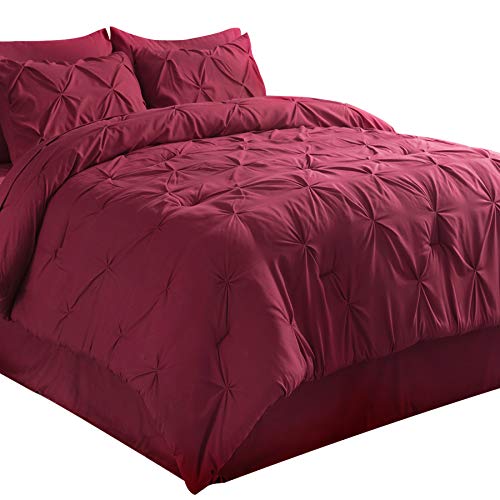 8 Pieces Complete Microfiber Comforter Bedding Set w/Sheets, Pillowcases & Shams, 5 Sizes  (10 colors)