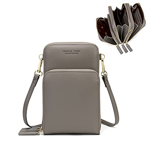Small Crossbody Cell Phone Purse for Women, Mini Messenger Shoulder Handbag Wallet with Credit Card Slots