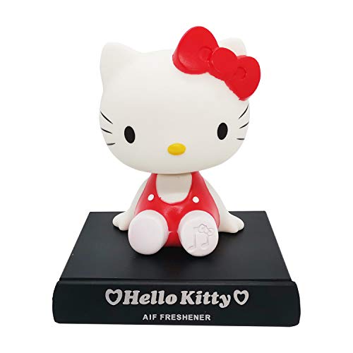 Anime Hello Kitty Bobblehead Car Decoration Accessory Doll, Red