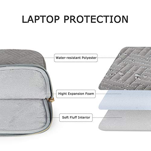 Laptop Sleeve,BAGSMART Laptop Cover Compatible with 13-13.3 inch Notebook,MacBook Air,MacBook Pro 14 Inch,Computer,Water Repellent Protective Case with Pocket,Grey