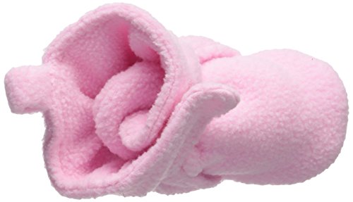 Luvable Friends Unisex Baby Cozy Fleece Booties, Light Pink, 0-6 Months US