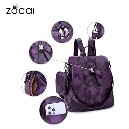 Backpack Purse for Women Fashion Backpack Purses PU Leather Daypacks Anti-Theft Shoulder Bag Satchel Purse…