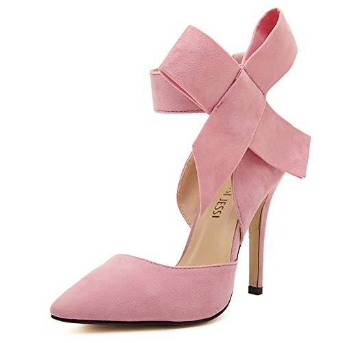 Women's Pointy Toe Stiletto Heeled Pump w/Big Bow Knot  (5 colors)