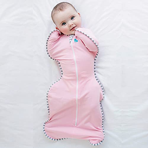 Love To Dream Swaddle UP, Pink, Medium, 13-18.5 lbs., Dramatically better sleep, Allow baby to sleep in their preferred arms up position for self-soothing, snug fit calms startle reflex