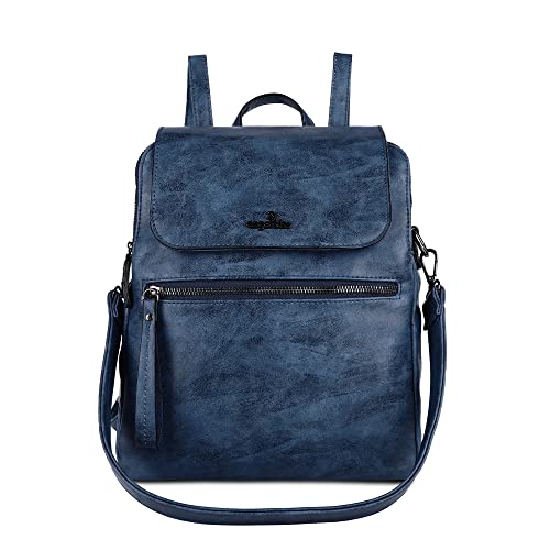 Backpack purse for women casual fashion vegan leather shoulder bag ladies top handle zipper magnetic flap backpack…