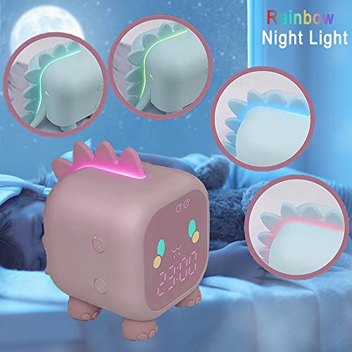 Girl's or Boy's Kids Digital Dinosaur Alarm Clock w/Night Light  (2 colors)