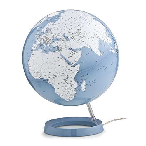 Waypoint Geographic Light & Color Designer Series Blue Illuminated Decorative Desktop Globe, 12” World Globe (WP40005)