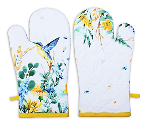AMOUR INFINI Oven Mitts Wild Meadows, Set of 2, 7 x 13 Inches