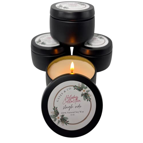 Holiday Candle for Gift Giving Holiday Scents Candle Variety Pack Of 4 Ounce Scented Coconut Soy Wax All Natural Candles Winter Scented
