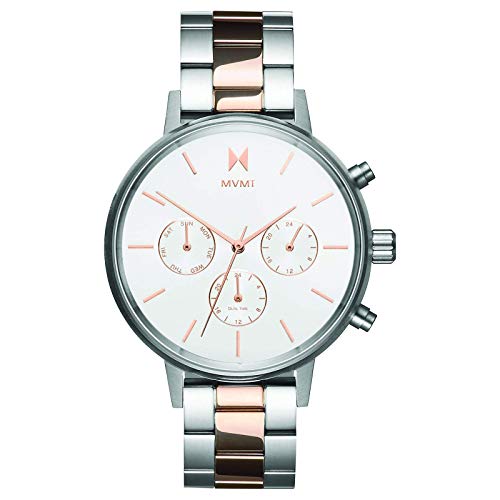MVMT Nova Womens Watch, 38 MM | Stainless Steel Band, Analog Watch, Chronograph with Date | Stella