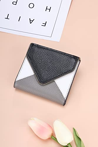 Lavemi RFID Blocking Small Compact Leather Wallets Credit Card Holder Case for Women(Envelope Black)