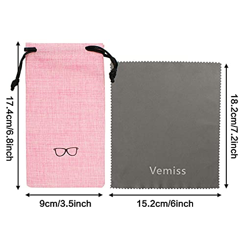 Vemiss Hard Shell Eyeglasses Case Linen Fabrics Large Sunglasses Case Concise