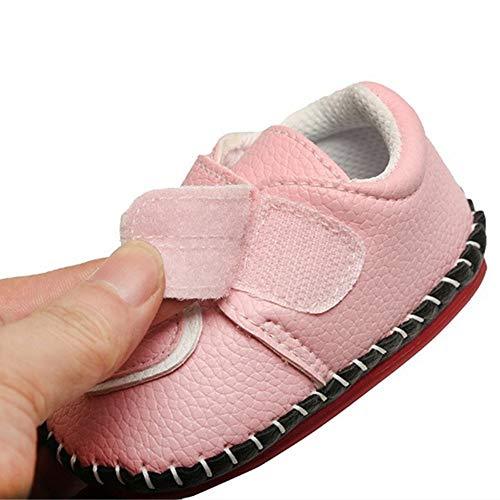 Infant Baby Girl's Handmade Soft PU Leather Non-Slip Princess Flats First Walkers, Sunflower
