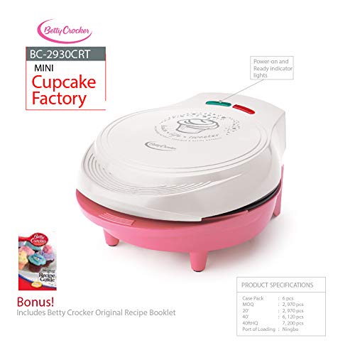 Betty Crocker Super Quick Cupcake Maker, Pink