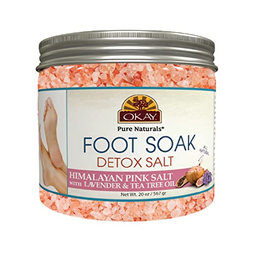 Himalayan Pink Salt Foot Soak With & Tea Tree Oil, Lavender, 20 Ounces