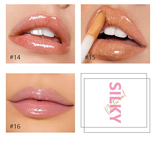 8Pcs Set Lip Gloss, High Shine & Shimmer Moisturizing Long-Lasting Lipstick