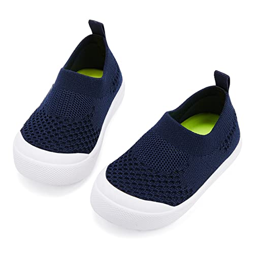 Baby Walking Shoes First Boy Girl Walker Infant Sock Tennis Mesh Sneakers Breathable 6 9 12 18 24 Months Navy Size 12-18 Months Infant