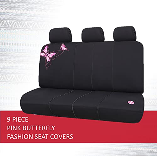 Car Seat Covers, Universal Fit, Butterfly Print  (2 colors)