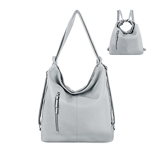 Purse for Women Convertible Backpack Purses and Handbags - Grey