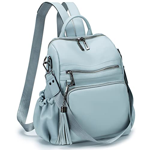Roulens Women's Fashion Backpack Purses Fashion Leather Large Design Ladies College Shoulder Bags PU Leather Travel bag