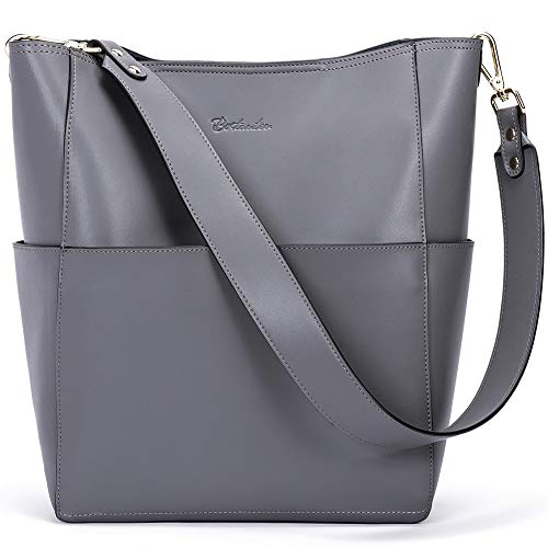 Women's Roomy Leather Designer Handbag Tote Shoulder Bucket Bag  (12 colors)