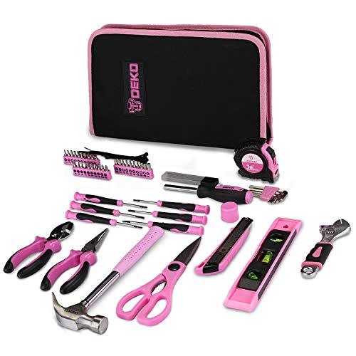 71-Pc Portable Household Tool Set w/Carrying Pouch - Pink and Caboodle