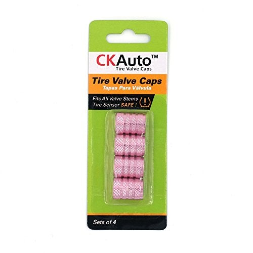 Aluminum Tire Valve Stem Caps, 4-Pc Pack, TPMS Sensor Safe, Corrosion Resistant  (6 colors)