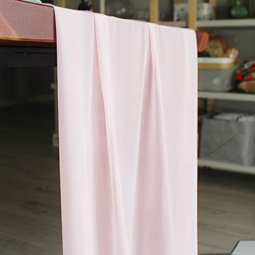 Socomi 10ft Blushing Pink Chiffon Table Runner 29x120 Inches Romantic Wedding Runner Sheer Bridal Party Decorations