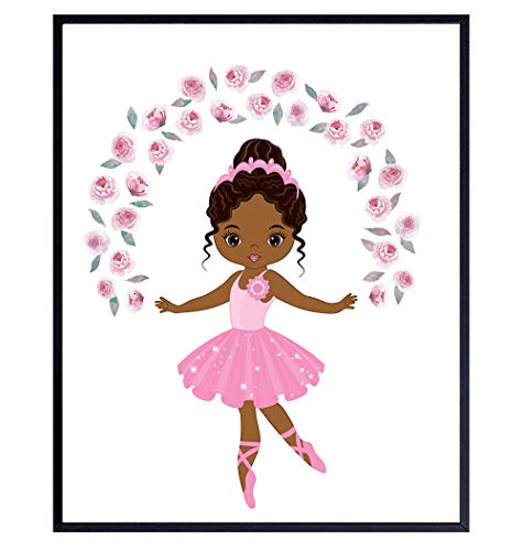African American Wall Decor - African American Girls - Black Girl Gifts - African American Girl Gifts - Black Wall Art - Black Culture - Afro Wall Art - Ballerina Wall Decor - Little Girls Room Decor