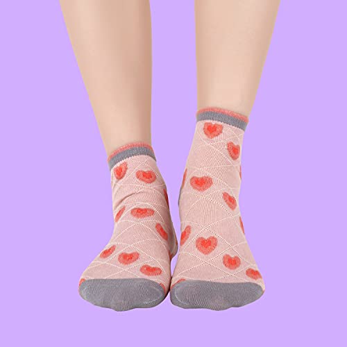 Womens Gils Novelty Funny Funky Crew Socks Colorful Crazy Cute Floral Animal Food Patterned Cotton Dress Socks Gifts，5 Pair Daidy Tulip Rose