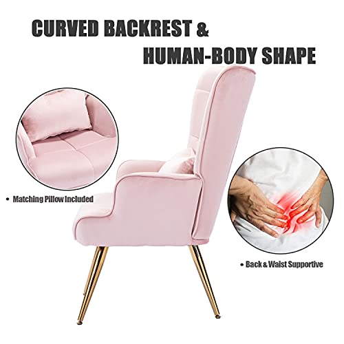 Altrobene Rocking Chair Altrobene Modern Accent Chair, Velvet Lounge Chair, Living Room/Bedroo ...