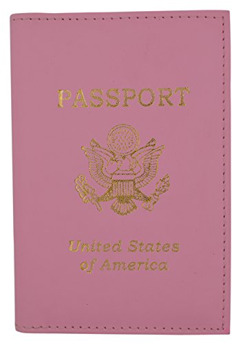 Travel Passport Organizer Holder Credit Card Case Protector Cover Wallet (Light Pink)