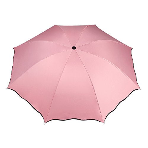 Large Folding Umbrella, Pink Sakura Cherry Blossom, Windproof, Rain or Sun