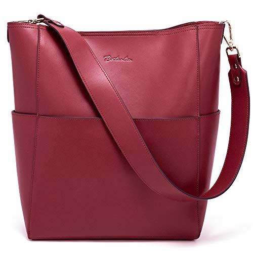 Women's Roomy Leather Designer Handbag Tote Shoulder Bucket Bag  (12 colors)