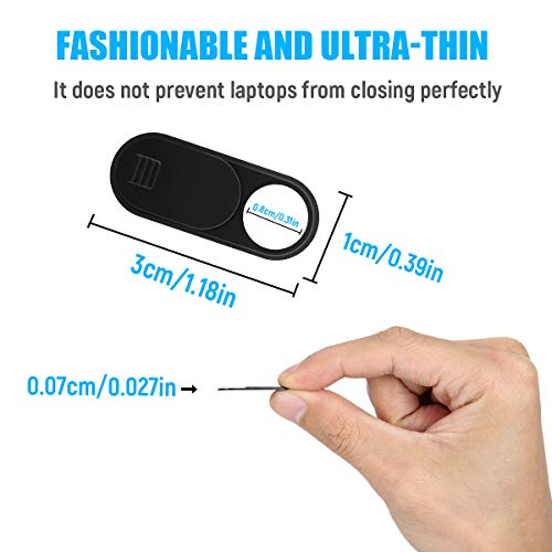 Webcam Camera Cover Slide 0.028-Inch Ultra-Thin Webcam Cover Blocker, Protect Your Visual Privacy and Security (Pink - 3 Pack)
