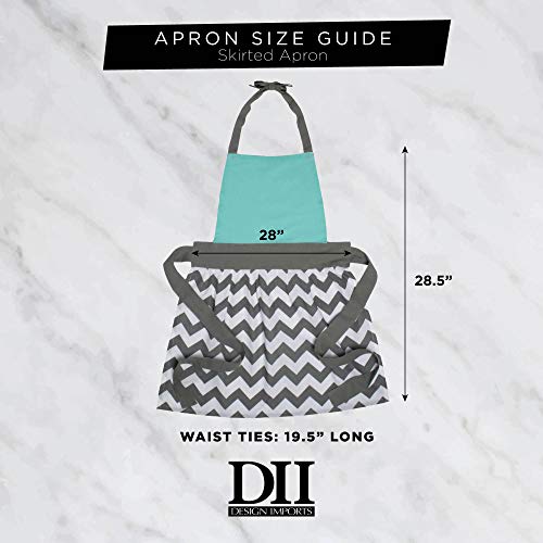 DII Skirted Apron 100% Cotton Protect Your Clothing While Entertaining, Cooking or Cleaning with This Trendy, Fashionable Kitchen Staple, One Size Fits Most, Rise and Shine
