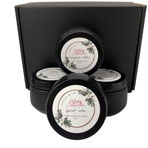 Holiday Candle for Gift Giving Holiday Scents Candle Variety Pack Of 4 Ounce Scented Coconut Soy Wax All Natural Candles Winter Scented