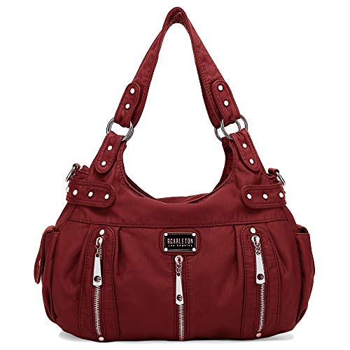 Scarleton Satchel Handbag for Women, Purses for Women, Shoulder Bags for Women, H129210 - Red