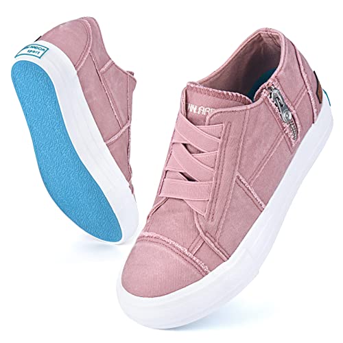 JENN ARDOR Women's Fashion Sneakers Hidden Wedges High Top Zipper
