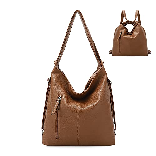 Purse for Women Convertible Backpack Purses and Handbags - Brown