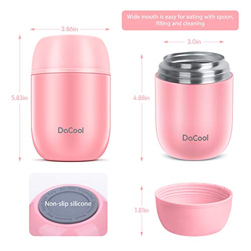 16-oz Insulated Stainless Steel Vacuum Bento Picnic Lunch Box for Kids & Adults  (5 colors)