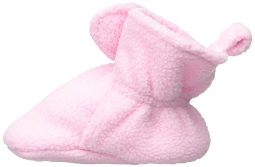 Luvable Friends Unisex Baby Cozy Fleece Booties, Light Pink, 0-6 Months US