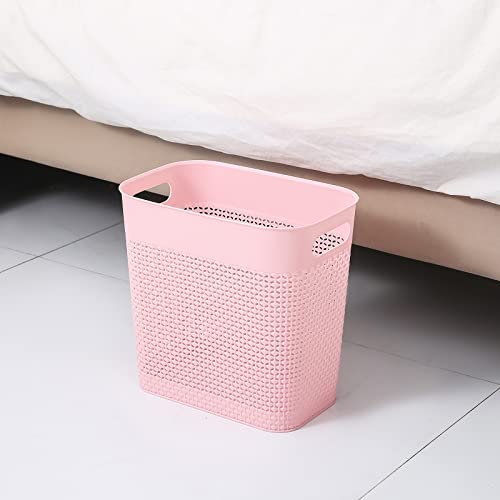 Small Bathroom, Kitchen or Office Plastic Trash Can Wastebasket  (4 colors)