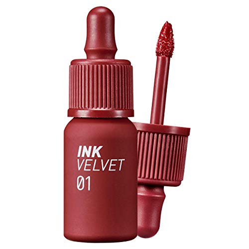 Peripera Ink the Velvet Lip Tint | High Pigment Color, Longwear, Weightless, Not Animal Tested, Gluten-Free, Paraben-Free | Good Brick (#01), 0.14 fl oz