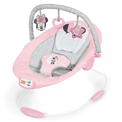 Bright Starts Minnie Mouse Rosy Skies Cradling Bouncer with Vibrating Seat & Melodies