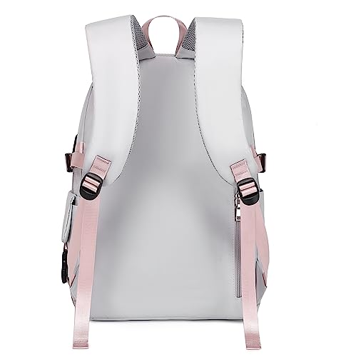 Acmebon Girl Roomy Fashion Laptop Backpack Casual Daily Backpack for Women Grey