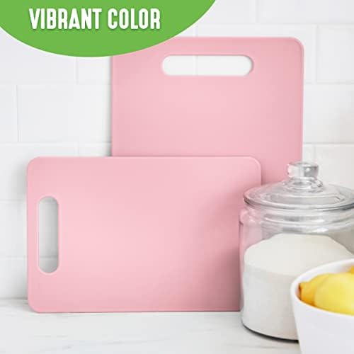 2 Piece Kitchen Cutting Board Set, Dishwasher Safe, Extra Durable (9 colors)