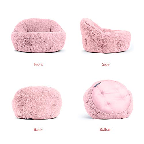 Best Friends by Sheri OrthoComfort Deep Dish Cuddler (20x20x12") - Self-Warming Cat and Dog Bed, Pink