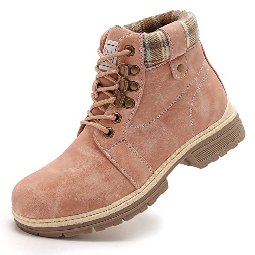 Women's Outdoor Work Hiking Fur-Lined Ankle Boots, Lace Up, Waterproof  (10 colors)